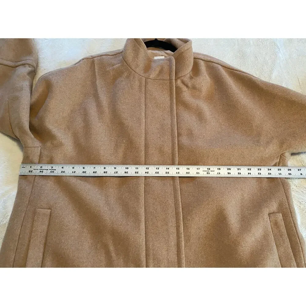 NWT J. CREW COAT CITY WOOL CAMEL TAN PREPPY MINIMALIST QUIET LUXURY OLD MONEY